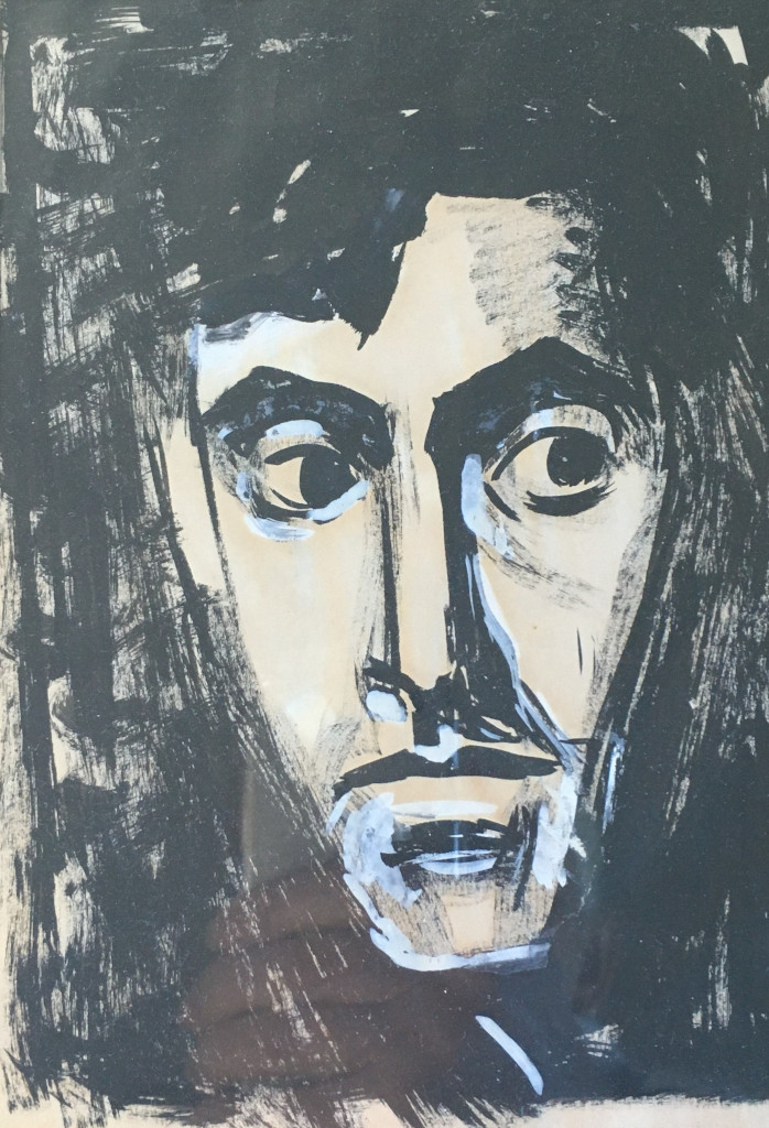 Porträt des Sohnes Gleb, Papier, Tusche, Deckweiß, 1958