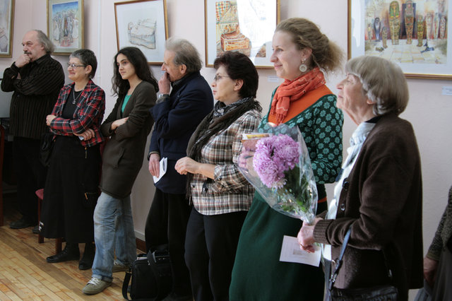 Ирина Карасик, Александр Носов, Юлия Карасик, Наталья Копман и другие на открытии выставки &laquo;Вечность&raquo;