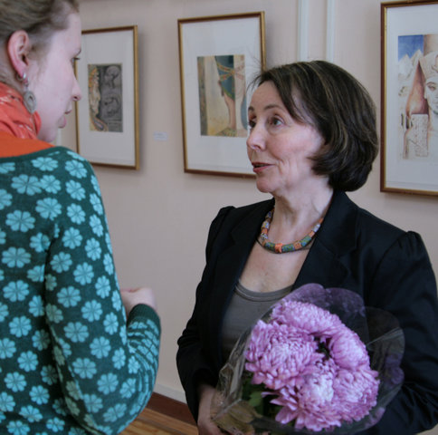 Нина Вержбинская-Рабинович на открытии выставки &laquo;Вечность&raquo; в Молодёжном центре Эрмитажа