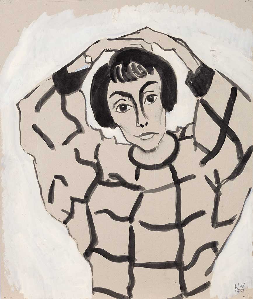 Selbstporträt in Karo